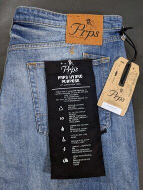 PRPS Le Sabre Jeans Slim Tapered Skinny Men`s Size 42x34 Japanese Denim Blue